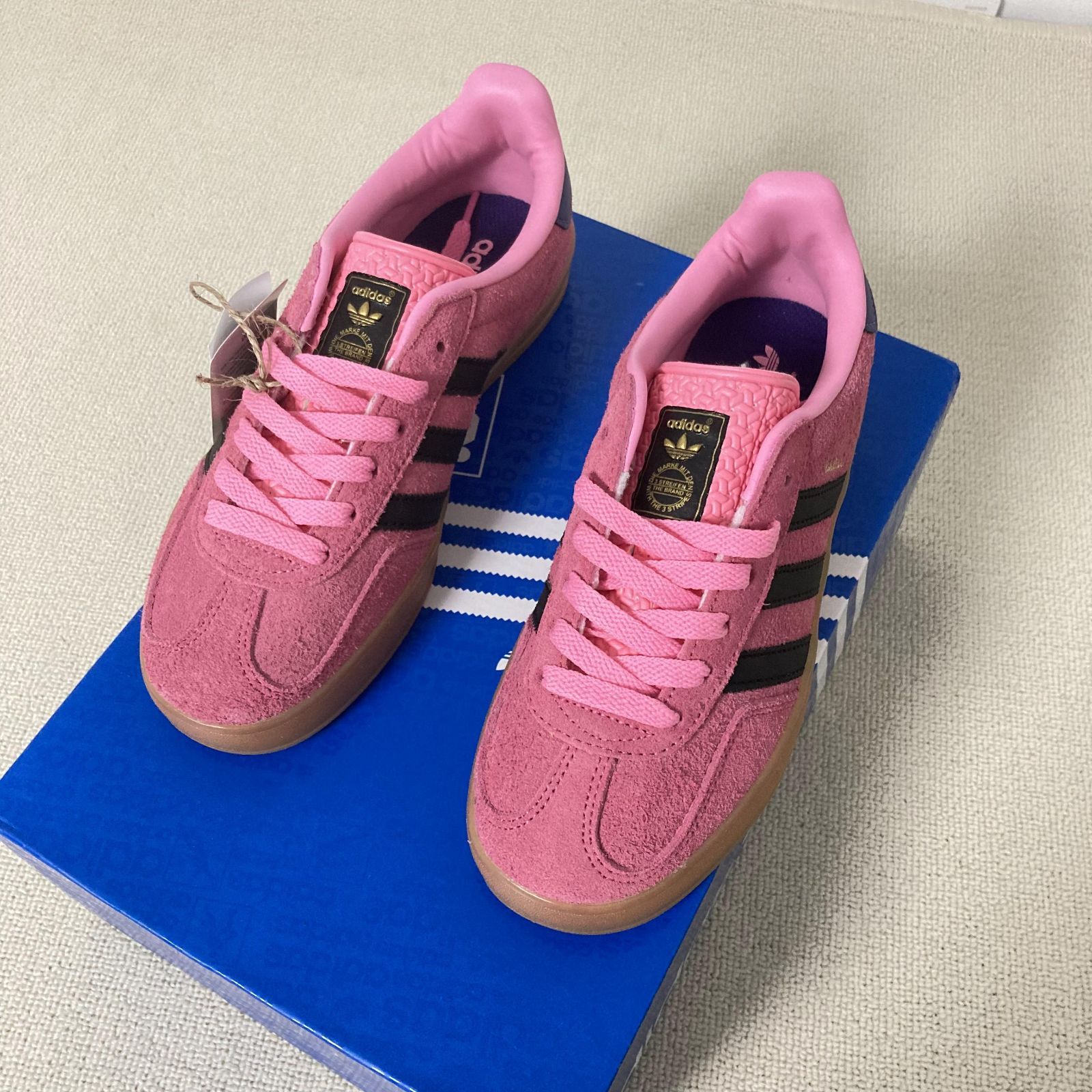 美品 ADIDAS アディダス ORIGINALS GAZELLE INDOOR PINK スニーカー