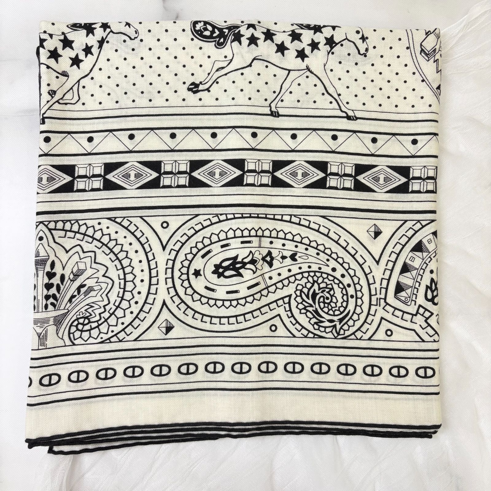 新品未使用エルメス　カレジェアン　シュヴァル・ドゥ・クール・バンダナ 140 gallery-rare_he244259s-04