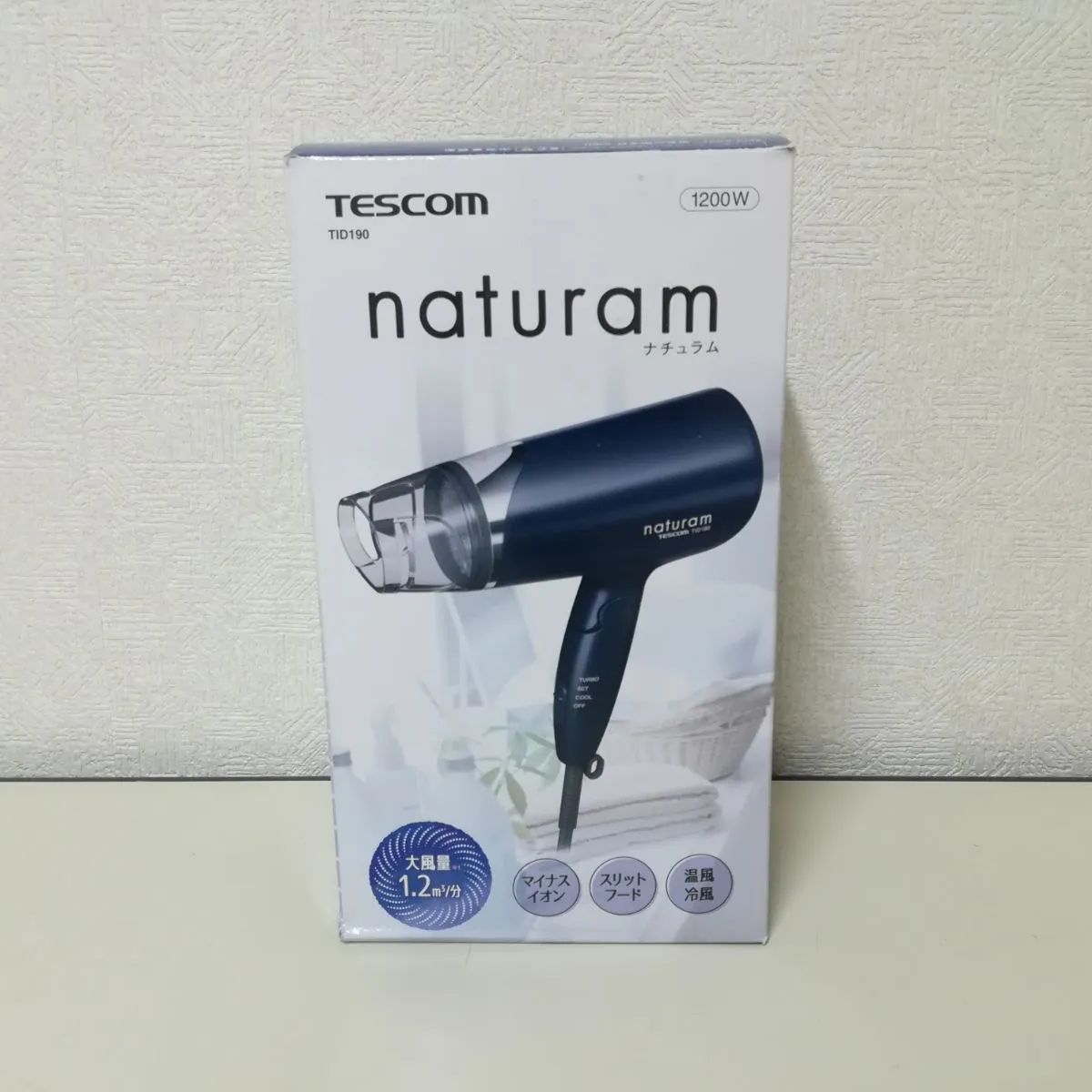 新品・未使用】テスコム TESCOM マイナスイオンドライヤー ナチュラム 1200W TID 190 ネイビー 2129 - メルカリ