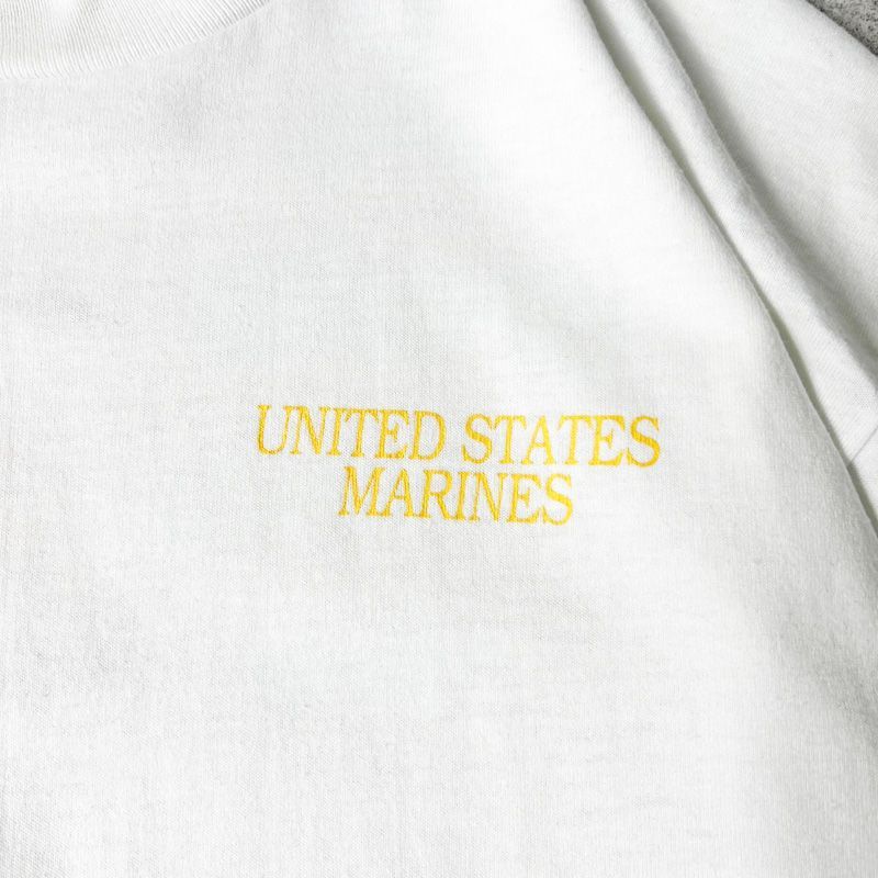 70's USMC 油性プリント Teeシャツ バインダーネック 裾袖共シングル Military Crew Neck Tee Standard Sewing Model LOT1631 | dapper's