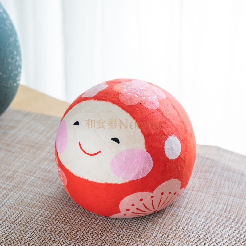 日本製 ちぎり和紙花笑みだるま大 置物 縁起物 雑貨 インテリア ギフト