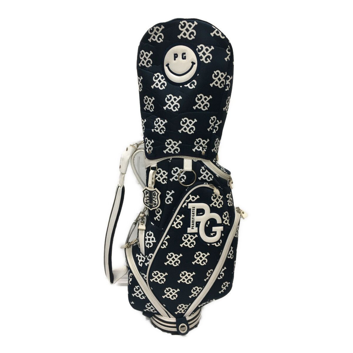 中古 パーリーゲイツ PEARLY GATES キャディバッグ ネイビー