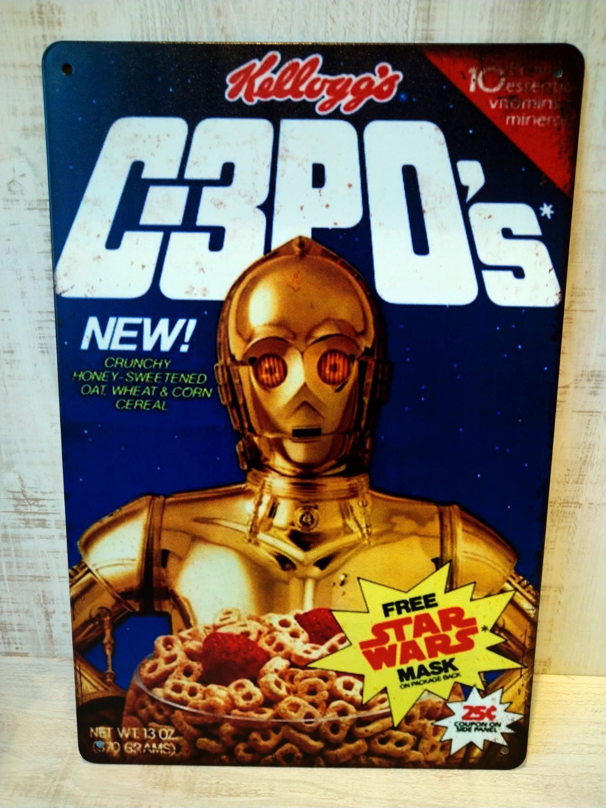 STARWARS C3PО ティン 看板 A4 ブリキ ガレージ インテリア