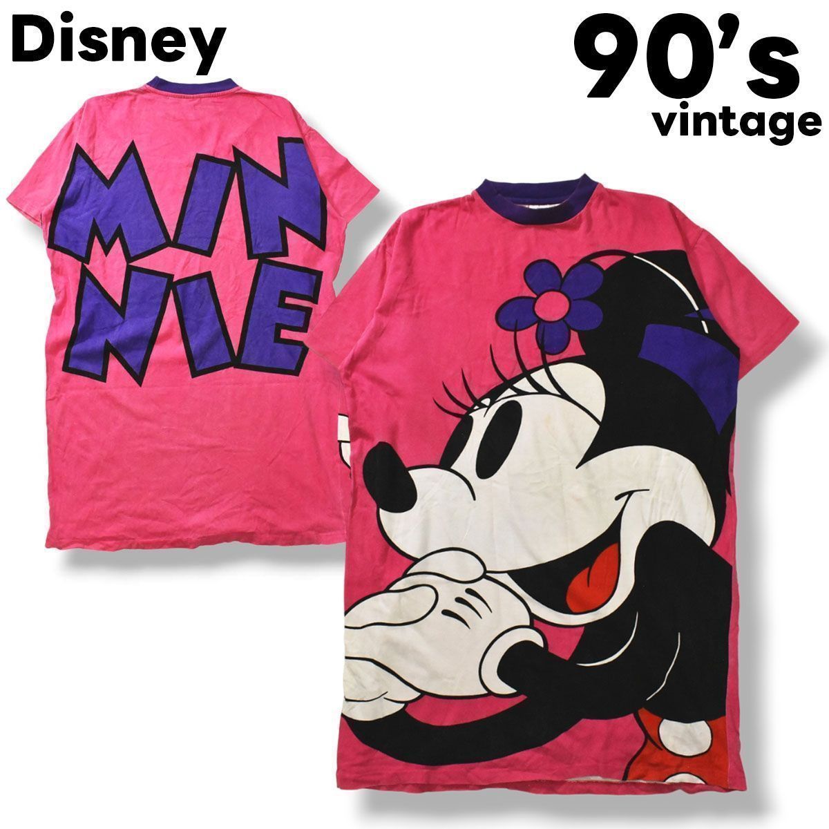 80~90年代製 ビンテージ レアディズニー ミニー プリント Tシャツ ワンピ 楽天市場】ビッグサイズ 90年代 Disney ディズニー ミニーマウス