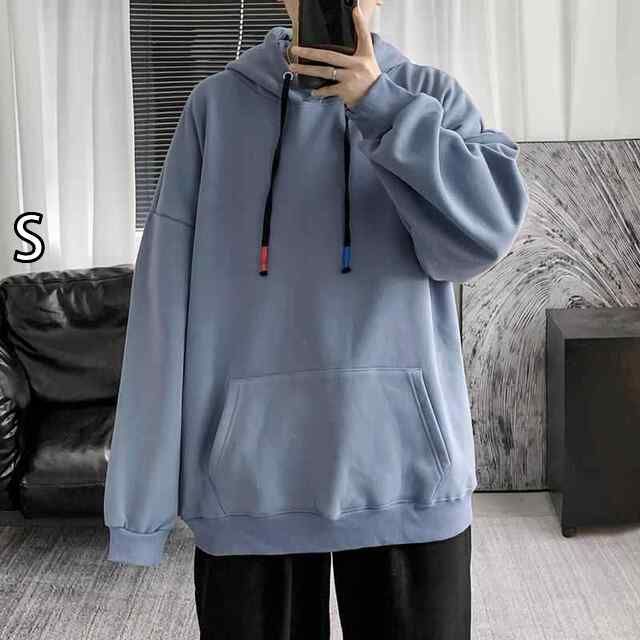 [S] メンズ ファッション 服 男性用 オシャレ シンプル 大人 かっこいい 大きいサイズ ストリート 紳士服 セーター カップル 無地 プルオーバー 長袖 T シャツ トップス パーカー スポーツ トレーニング ウェア ジャケット