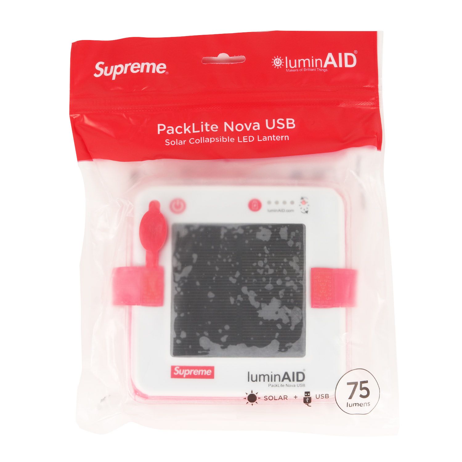 新品 Supreme シュプリーム LuminAID ルミンエイド別注 ソーラー充電式