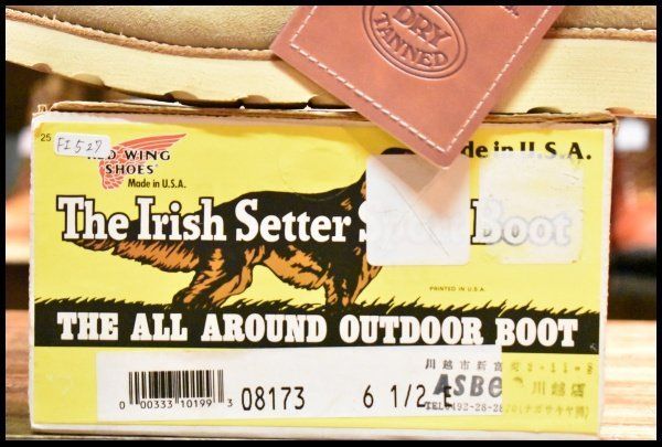 6.5 E DEAD 犬タグ レッドウィング 8173 スエード アイリッシュセッター ホーソーン ラフアウト モック ブーツ redwing FI 527