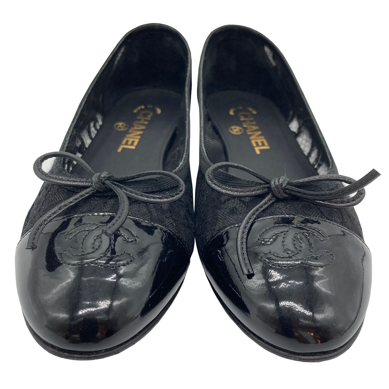 CHANEL シャネル　レースパンプス　38 CHANEL CHANEL サテン ブラックレース パンプス ハイヒール/パンプス
