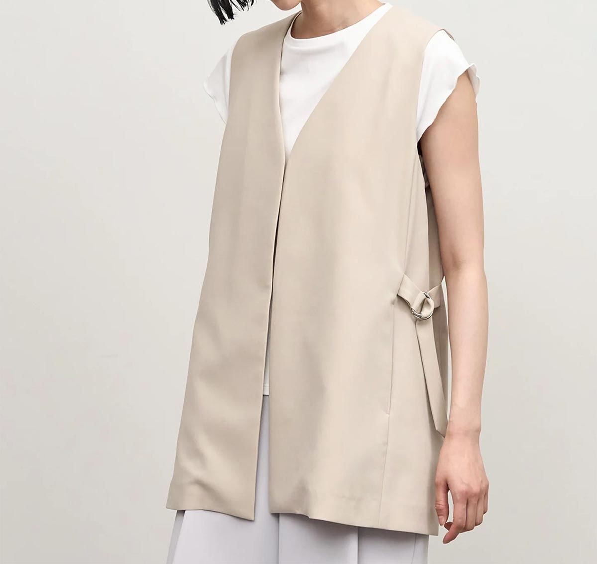 ci 116 SOEJU ソフトオックスノー ジレ ベスト ノースリーブジャケット ソージュ