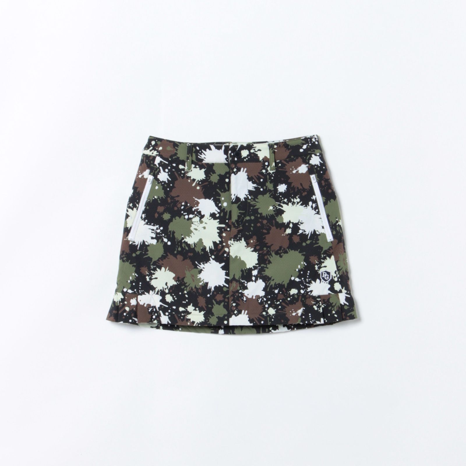 認定リユース品】2WAYストレッチ 総柄 ミニチェック 中綿スカート  