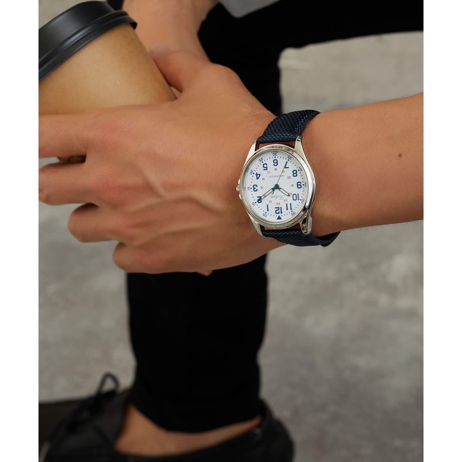 ファルコン Falcon QB 38-314 腕時計 メンズ キューアンドキュー ブルー