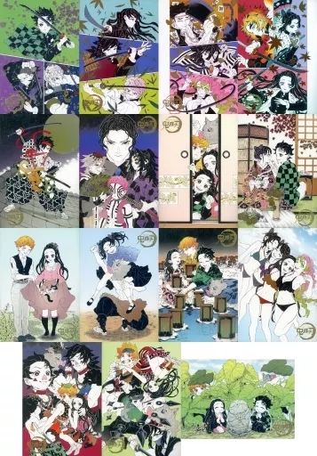 キャラカード　全15種セット 「鬼滅の刃 吾峠呼世晴原画展 箔押しイラストカードコレクション」 中古】キャラカード 全15種セット 「鬼滅の刃 吾峠呼世晴原画展