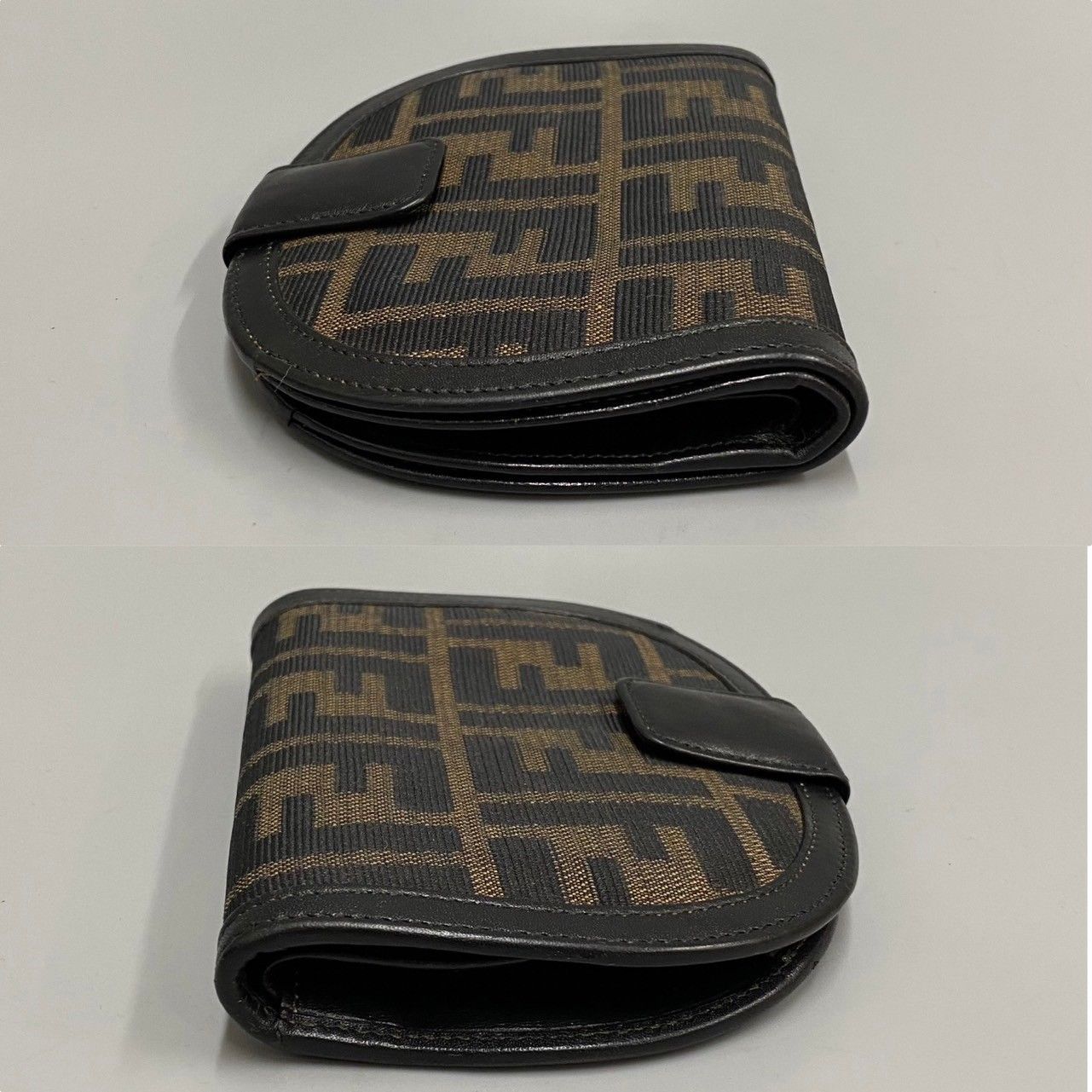 FENDI　フェンディ　財布　二つ折り財布　キャンバス　レザー結局使用せずに保管していました