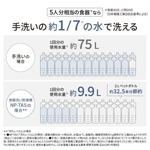  パナソニック 食器洗い乾燥機 NP TA 5 W ホワイト その他 食洗機