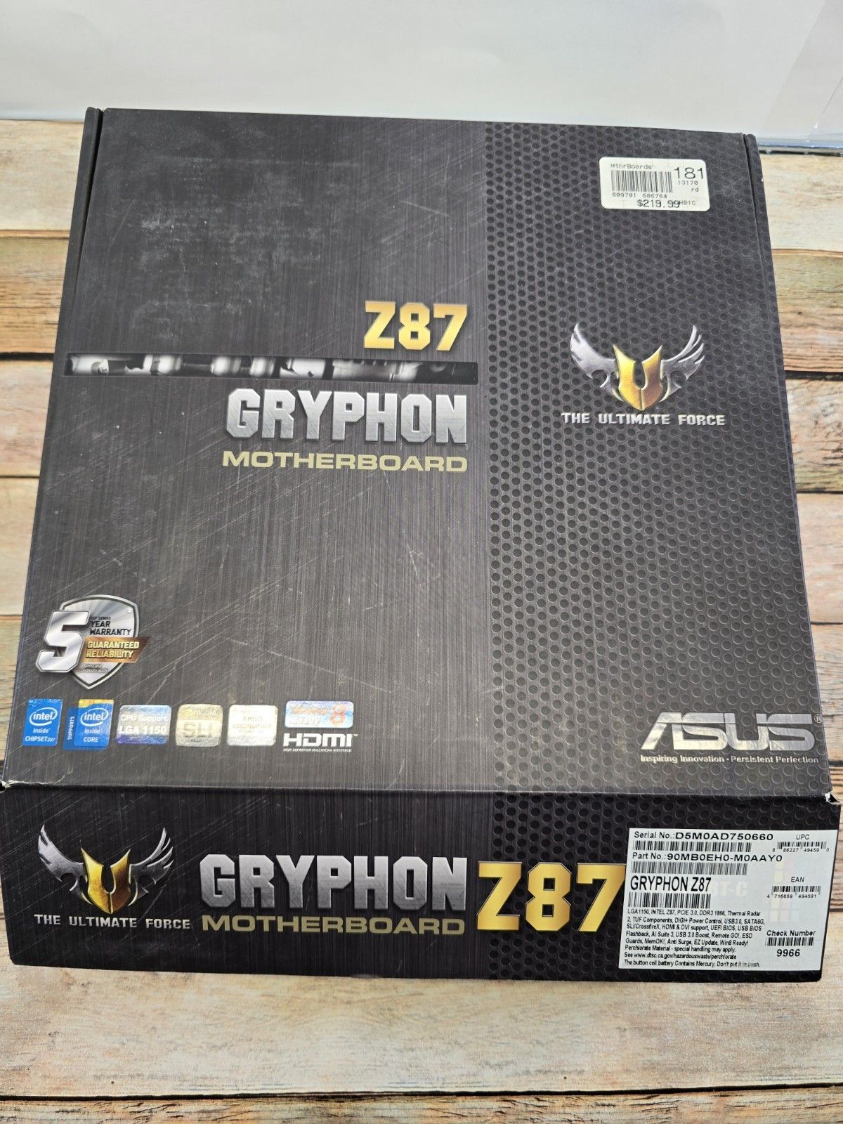 ASUS マザーボード GRYPHON Z87 | CPU RAM なし