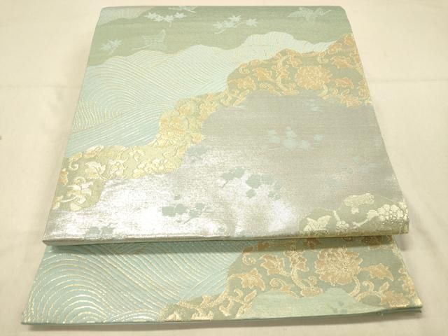 平和屋着物●つけ帯　枝花　金銀糸　正絹　逸品　DAAX9859fe 平和屋着物○つけ帯 枝花 金銀糸 正絹 逸品 DAAX9859fe 平和屋着物