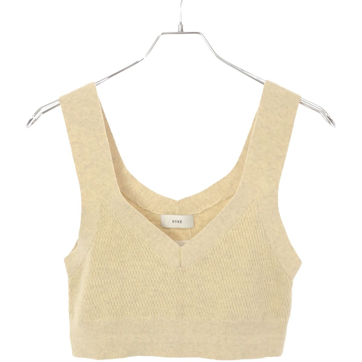 HYKE ハイク 23AW C/C KNIT THERMAL BUSTIER TOP ニットビスチェ トップ 232-11324 ベージュ F