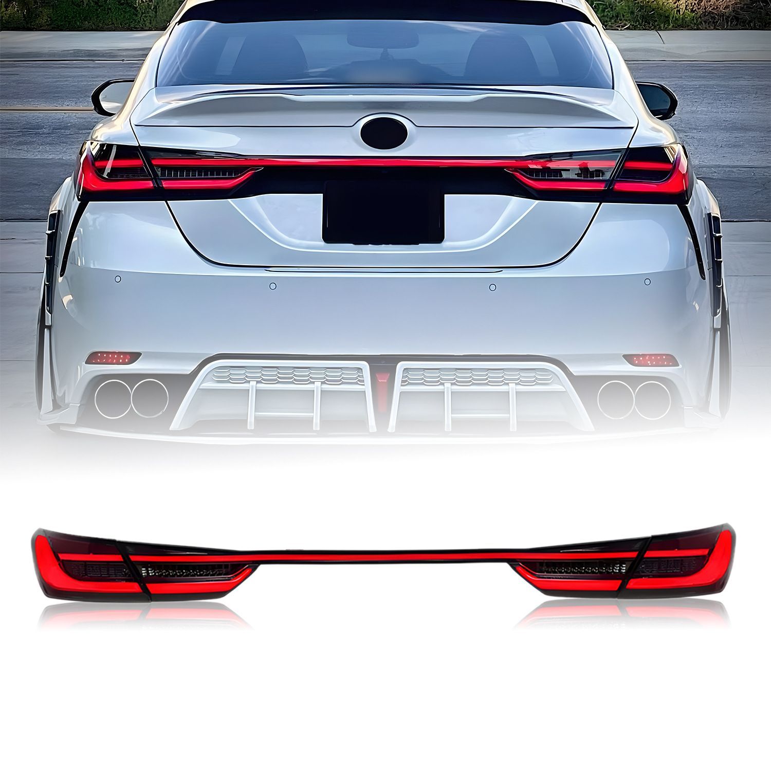 トヨタ カムリ 18-23年モデル 用 LED贯穿式尾灯ユニット改造 10.14