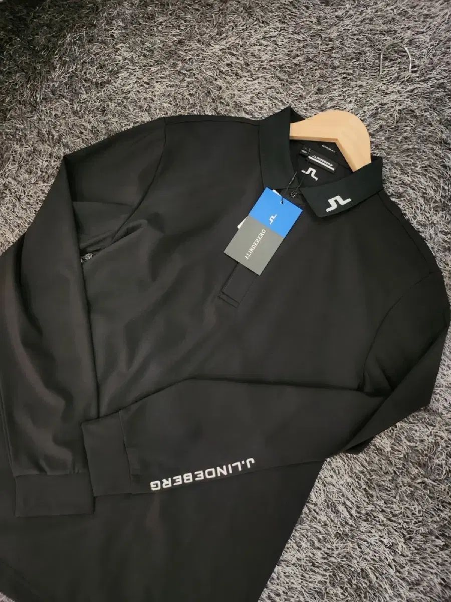 J LINDEBERG ブラック 長袖 ポロTシャツ XL