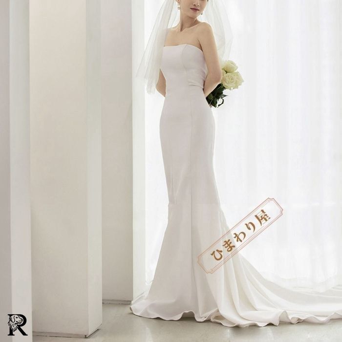 ウェディングドレス 結婚式 二次会 ホワイト 花嫁 白ワンピース ロング
