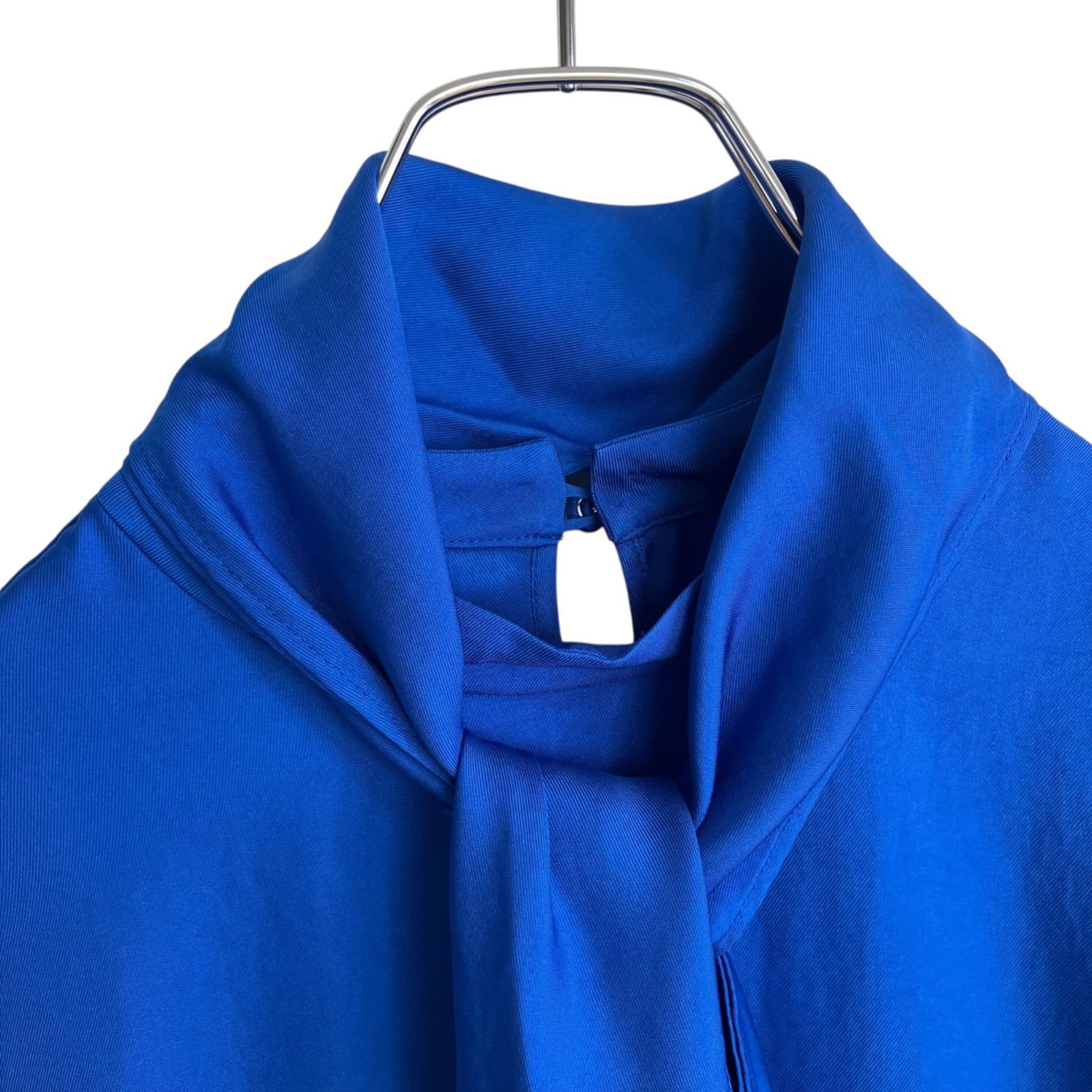 未使用品 allureville スカーフネックブラウス 2 ブルー