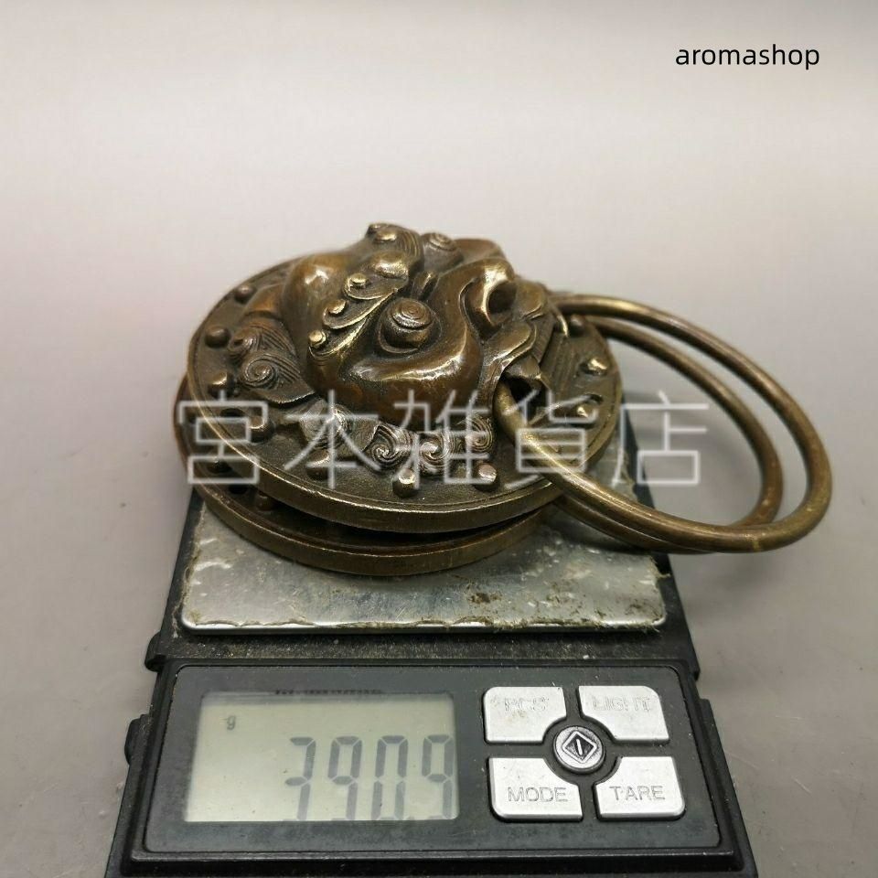 銅器 獣頭門環 獅子頭大門ノブ木戸門引環一対 装飾品 工芸品 置物 銅器 獣頭門環 獅子頭大門ノブ木戸門引環一対 装飾品 工芸品