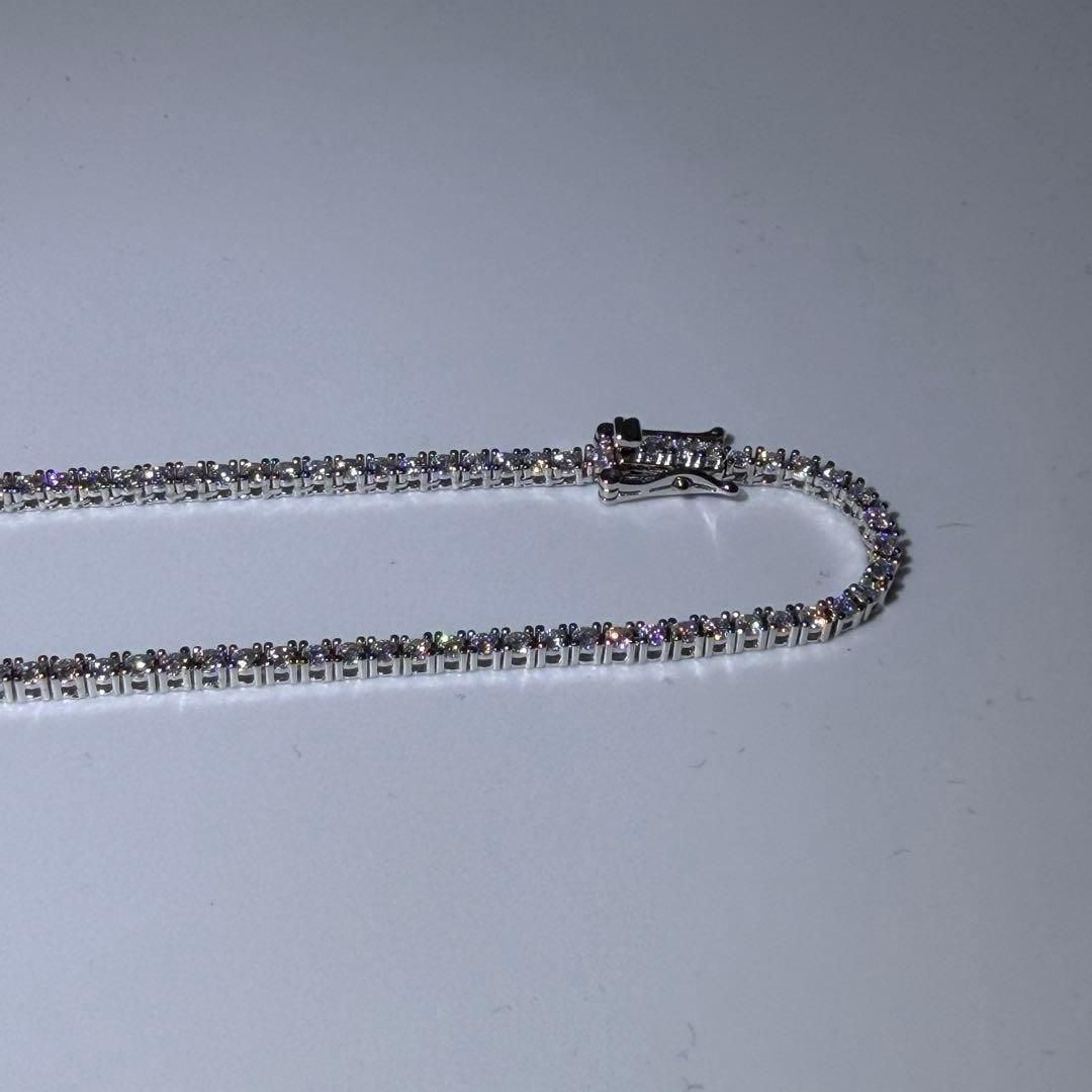 モアサナイト テニスネックレス 2mm 40cm シルバー925 - メルカリ