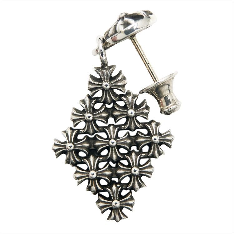 Chromehearts クロムハーツ DRP CHN MAIL PLS ドロップ チェーンメイルプラス ピアス シルバー