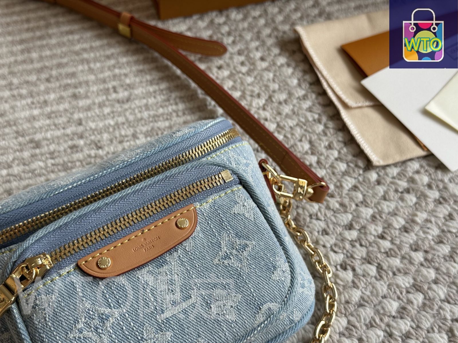 今日特価】LV サマーリミテッド ライトデニム ミニワイドバッグ