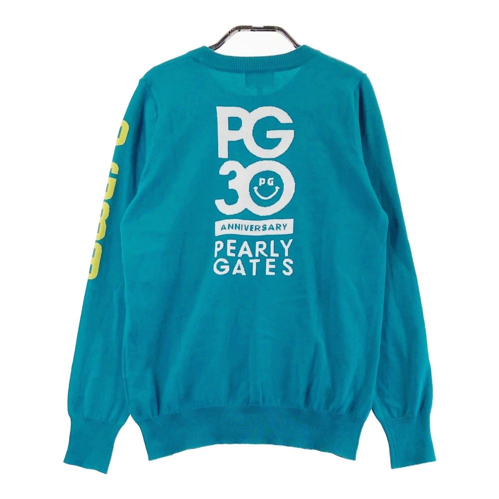 サイズ：0 PEARLY GATES パーリーゲイツ ニットセーター 30周年 ブルー