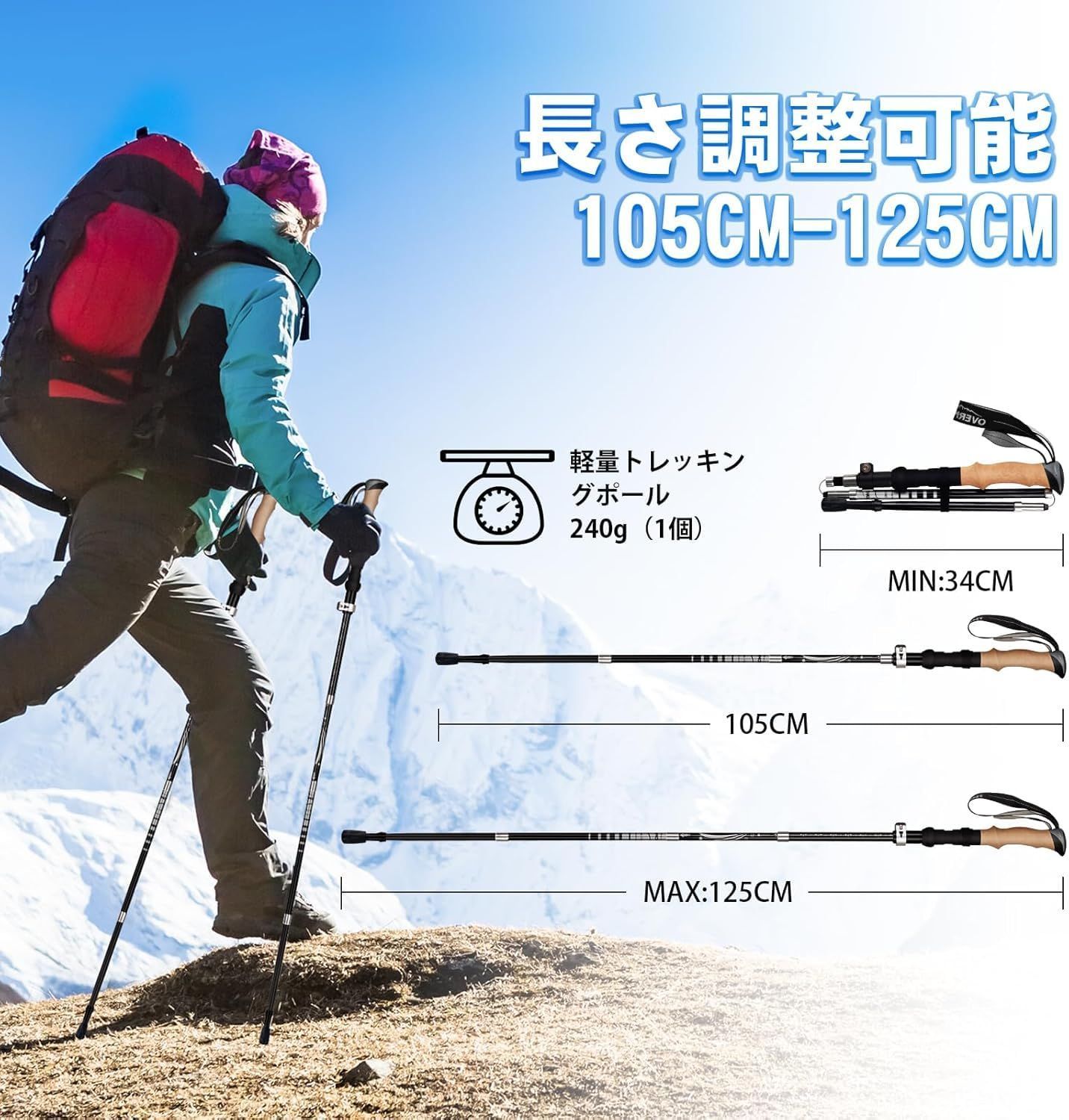 レッキングステッキ カーボン