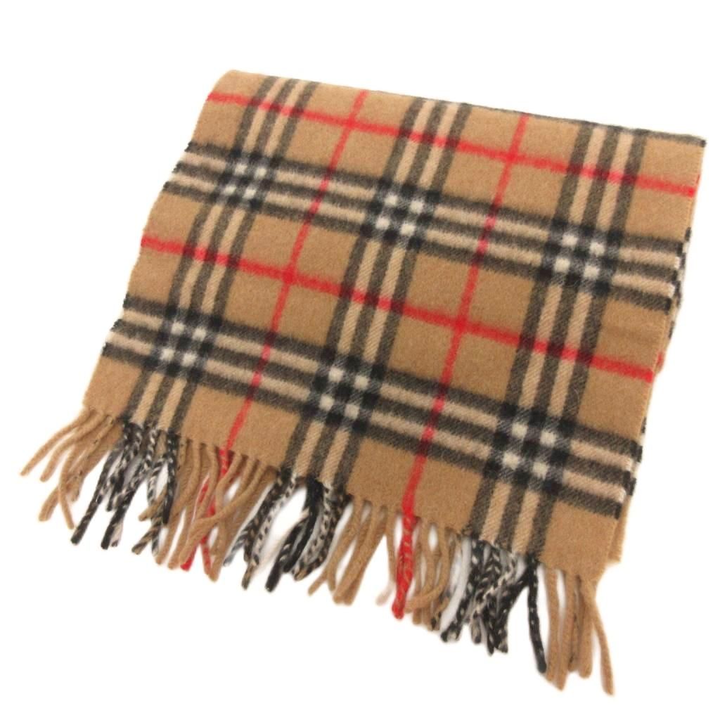新品同様 Burberry's(バーバリーズ) マフラー カシミヤ バーバリーズ Burberrys マフラー ストール フリンジ カシミヤ