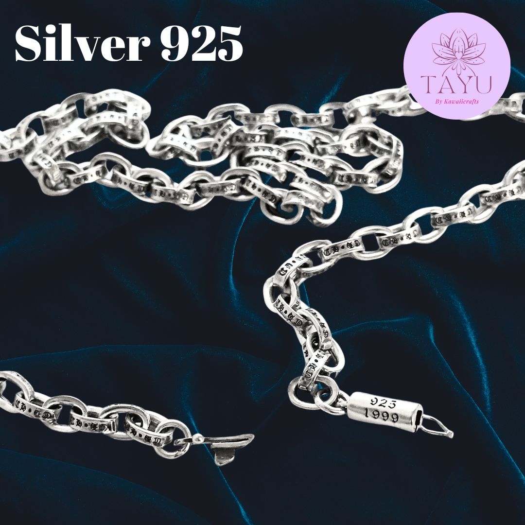 大人気新品】シルバー925ペーパーチェーン50cm ペンダントネックレス  