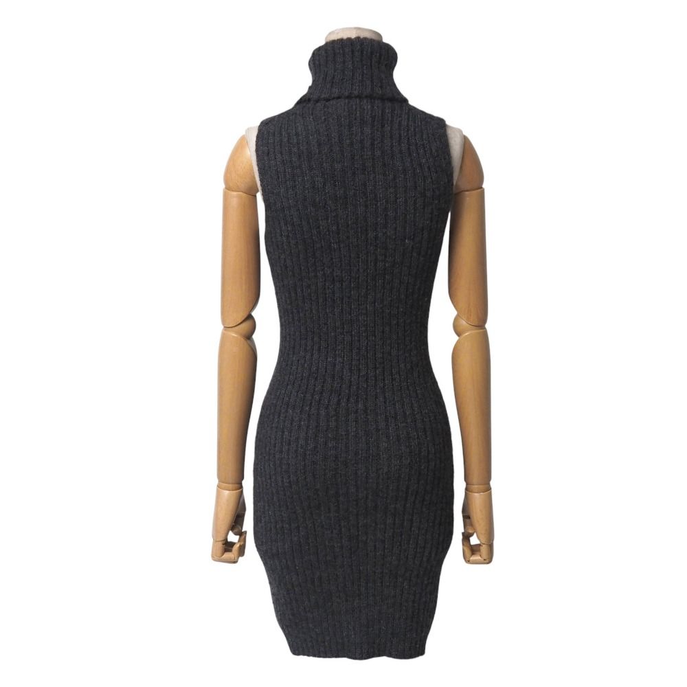 Yohji Yamamoto ヨウジヤマモト ニット サイズM タートルネック ノースリーブ ワンピース ブランド古着 20251021|RA6378