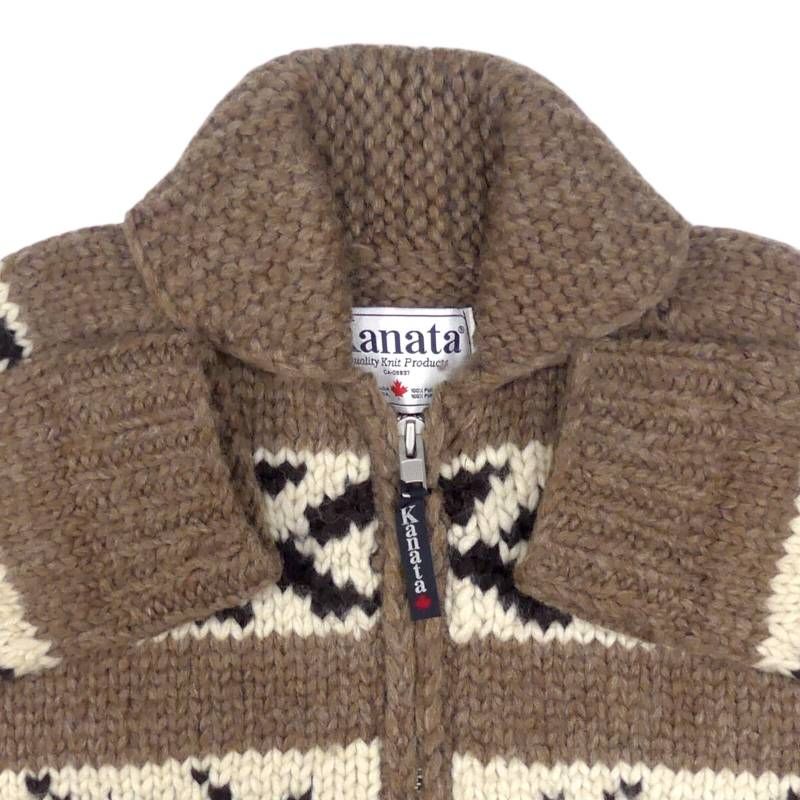 カウチンセーター kanata ニット XL カナダ製 カナタ ウールTJ884 カウチンセーター kanata ニット XL カナダ製 カナタ ウールTJ884