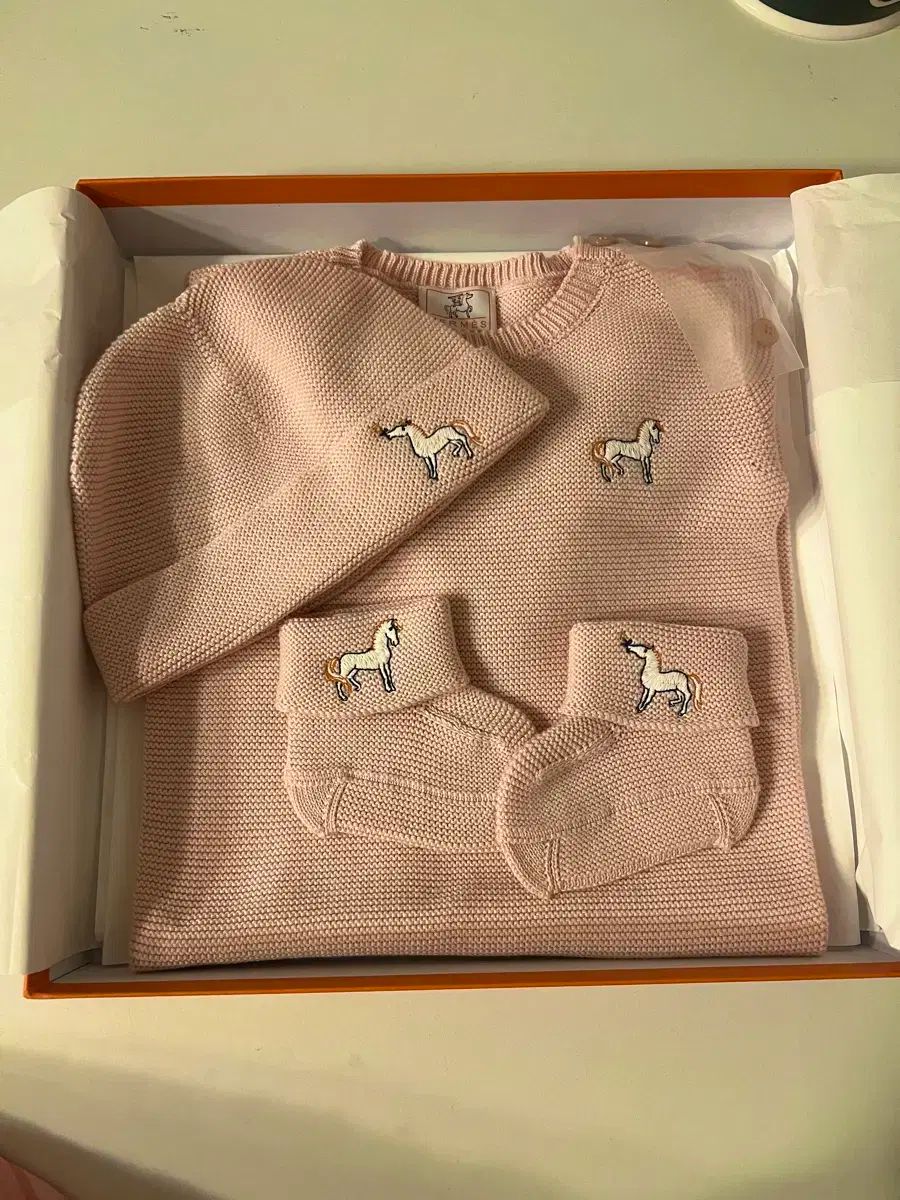 hermes Cabriole Hermes エルメス ベビー オールインワン 帽子 ソックス