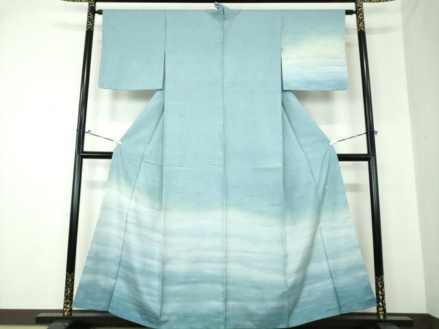 平和屋着物○石川県指定無形文化財 牛首紬 白山工房 手織り 訪問着 霞  