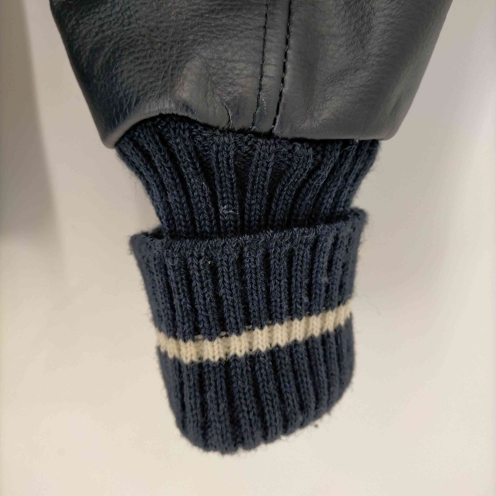 スクーカム SKOOKUM レザー切り替えメルトンスタジャン ダブルジップ