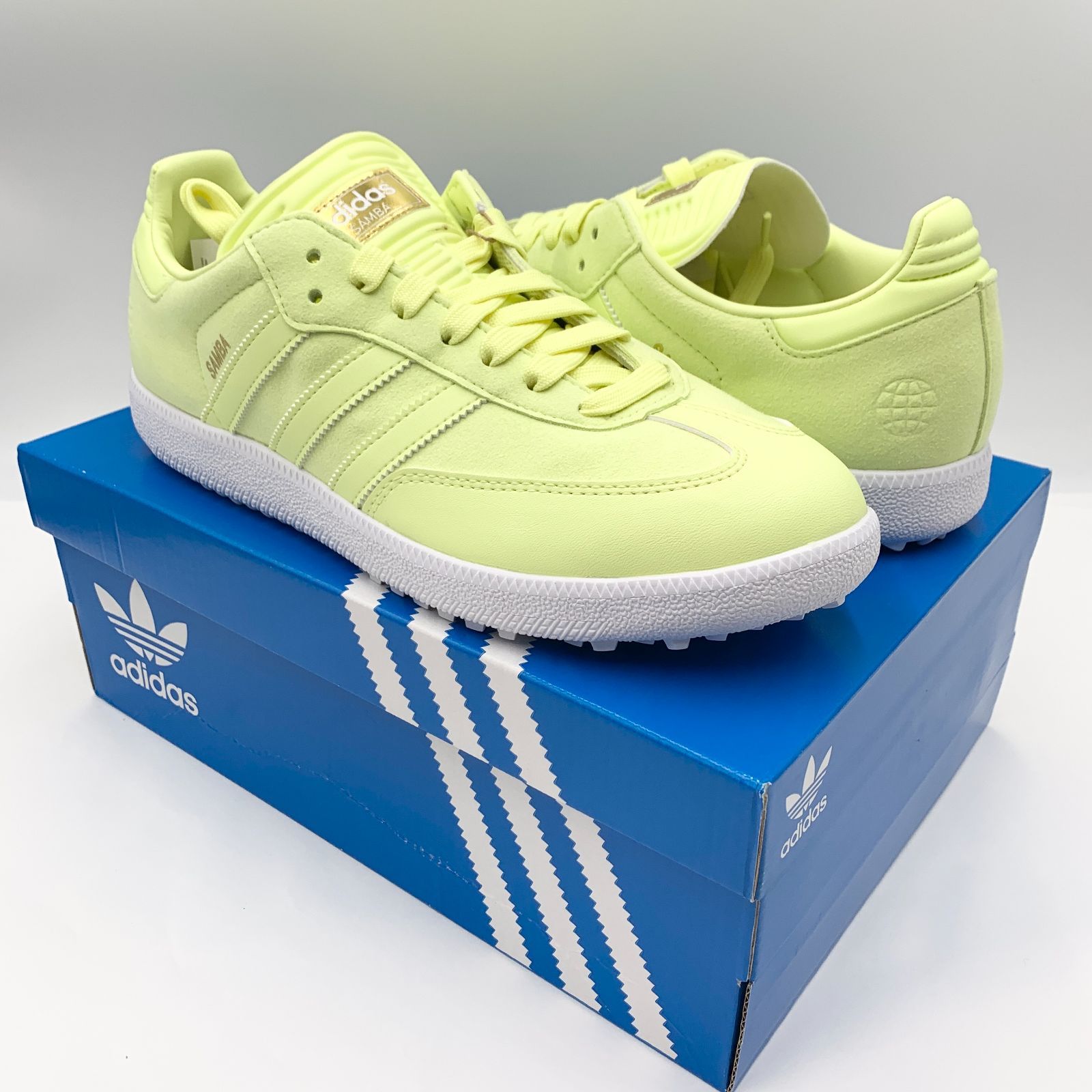 日本限定 ADIDAS [極美品]27cm GOLF 黄色 SAMBA アディダスゴルフ