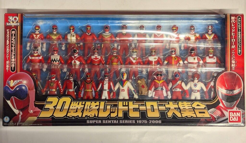 スーパー戦隊ソフビ クリアver. 6体セット 30戦隊レッドヒーロー