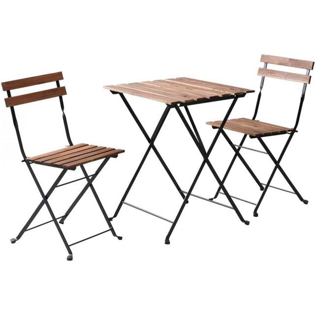 山善 YAMAZEN ガーデンマスター ガーデンテーブル-チェア 3点セット NBS-3 ガーデンファニチャー イス アカシア天然木