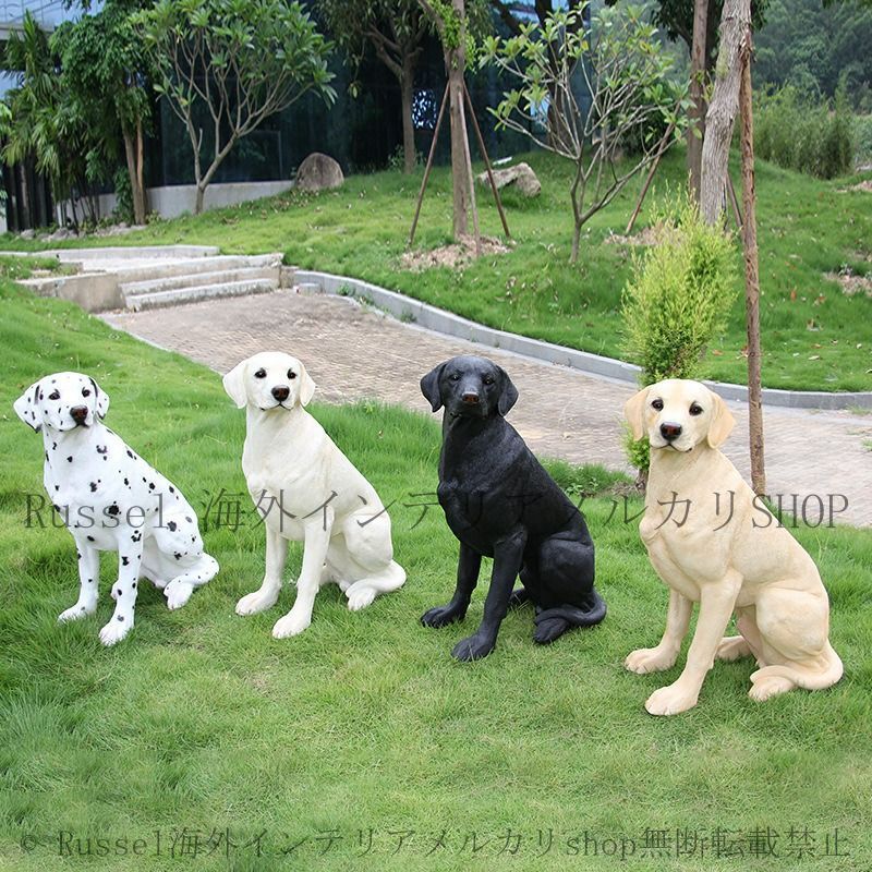 【美品】バカラ　犬 　ドック　 ラブラドール 　 動物　 オブジェ　大型 置物 オブジェ 大型 リアル 屋外 樹脂 犬 彫刻 ホームデコ 庭 屋外