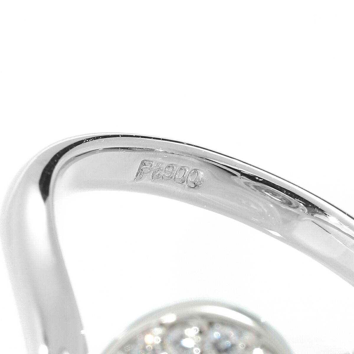 ハートモチーフブルーダイヤモンドリング 指輪 ダイヤモンド 0.32ct  