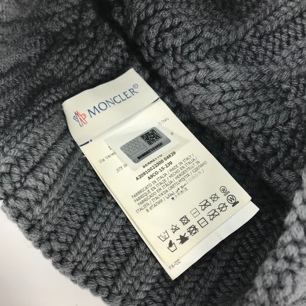 極美品☆MONCLER　モンクレール　ニット帽　ファー付き 極美品です‼︎ MONCLER FOX ファー付きニット帽 グレー - メルカリ