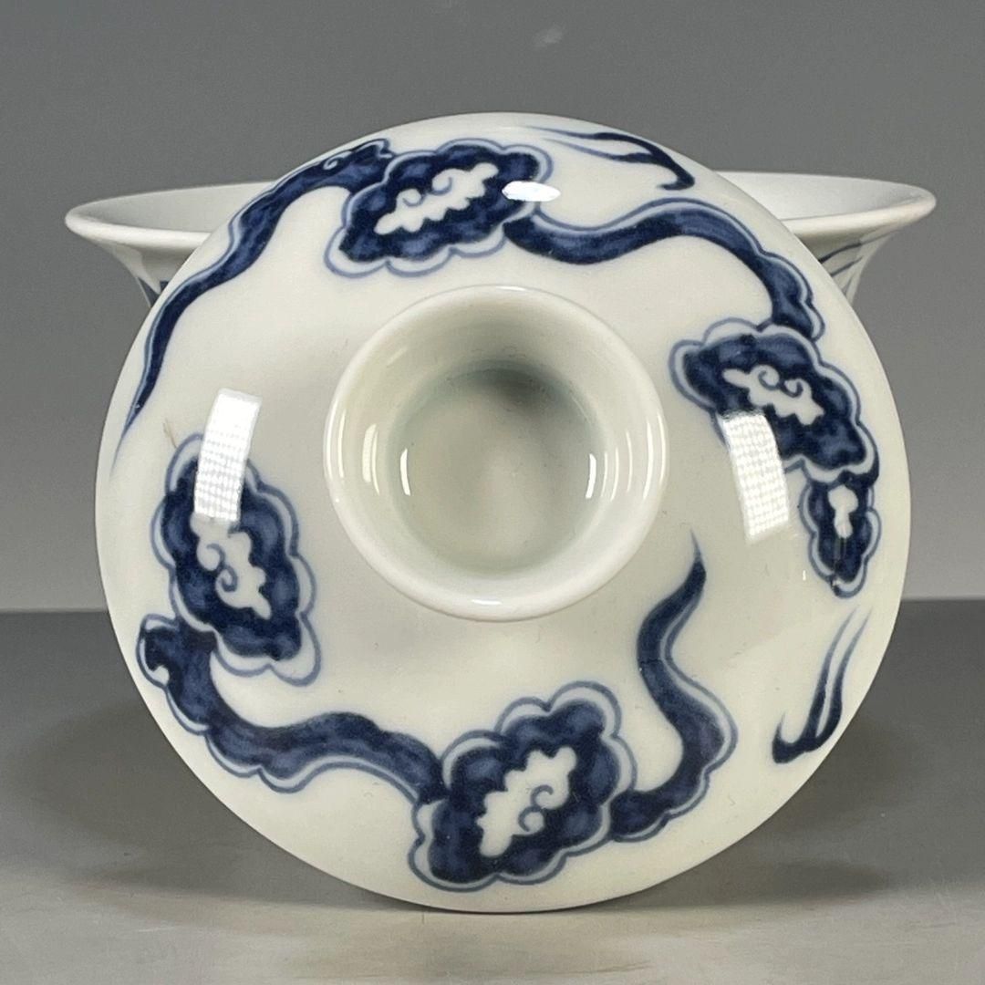 大清乾隆 五彩竜紋三才蓋碗 茶道具 食器 茶器 陶磁器 工芸品