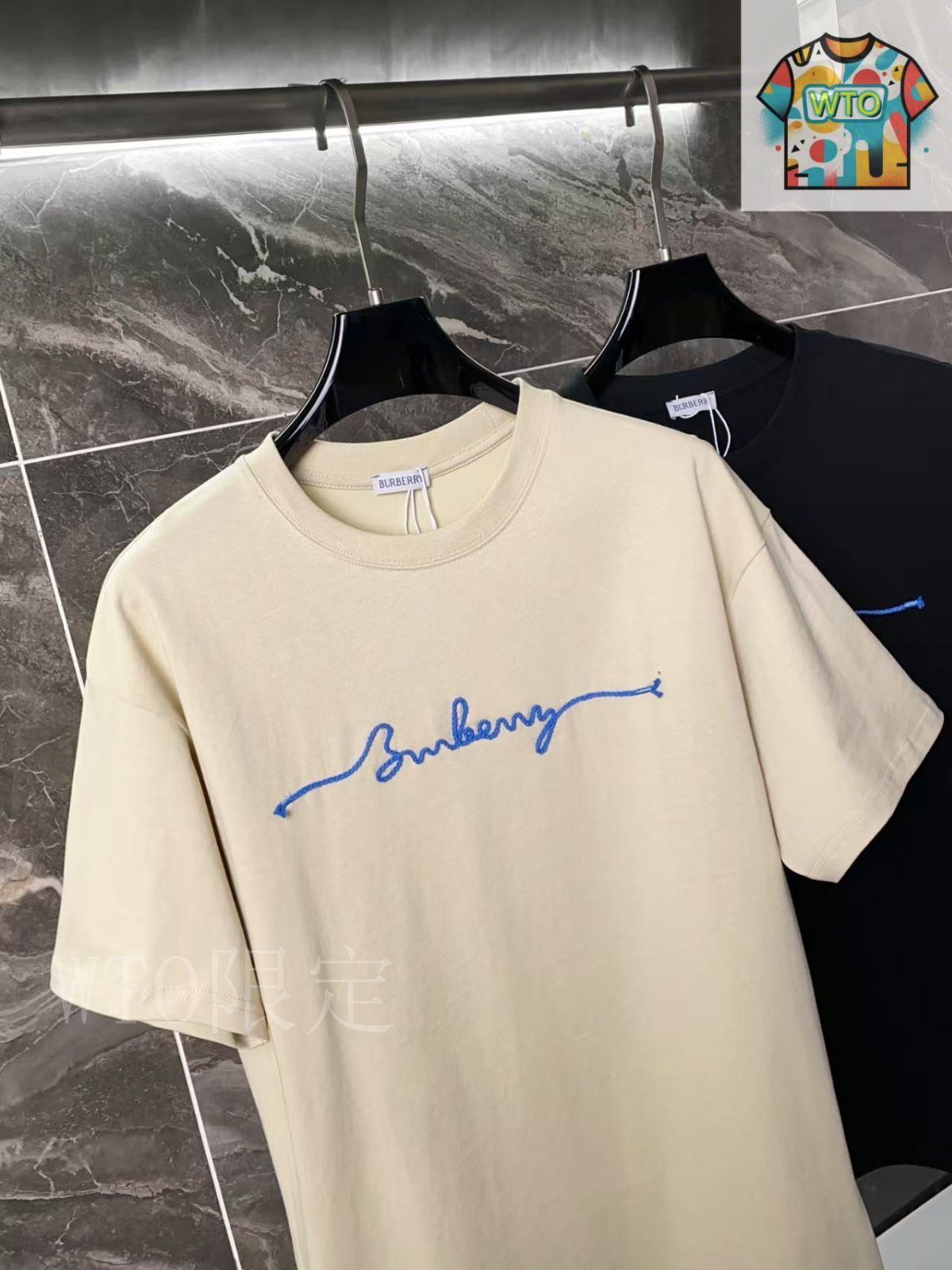 今日WTO】BURBERRY New 320g 編みロープロゴ T シャツ-SX60