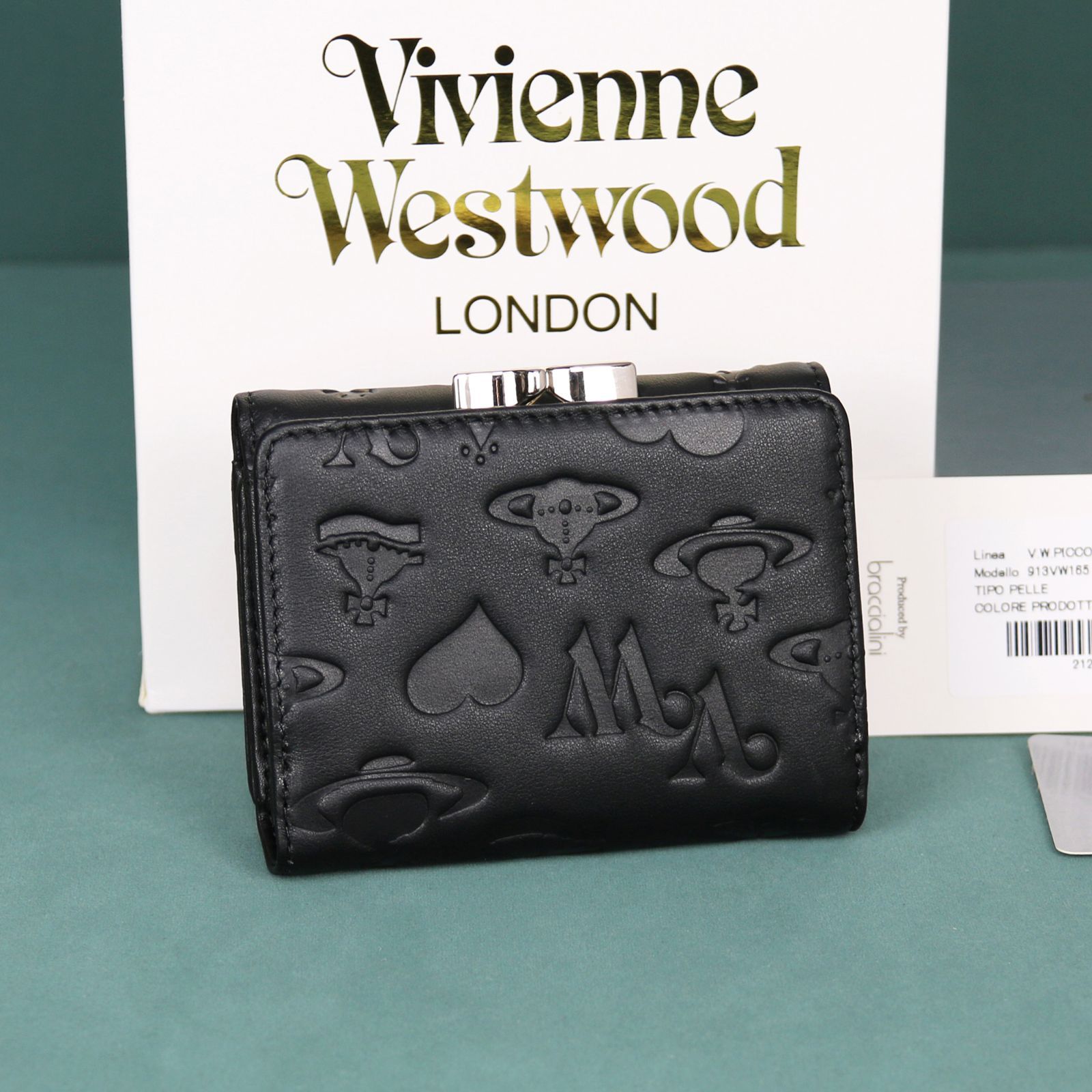【新品】ヴィヴィアンウエストウッド 三つ折り財布　がま口 ◇Vivienne Westwood◇三つ折りがま口財布EXIBTION