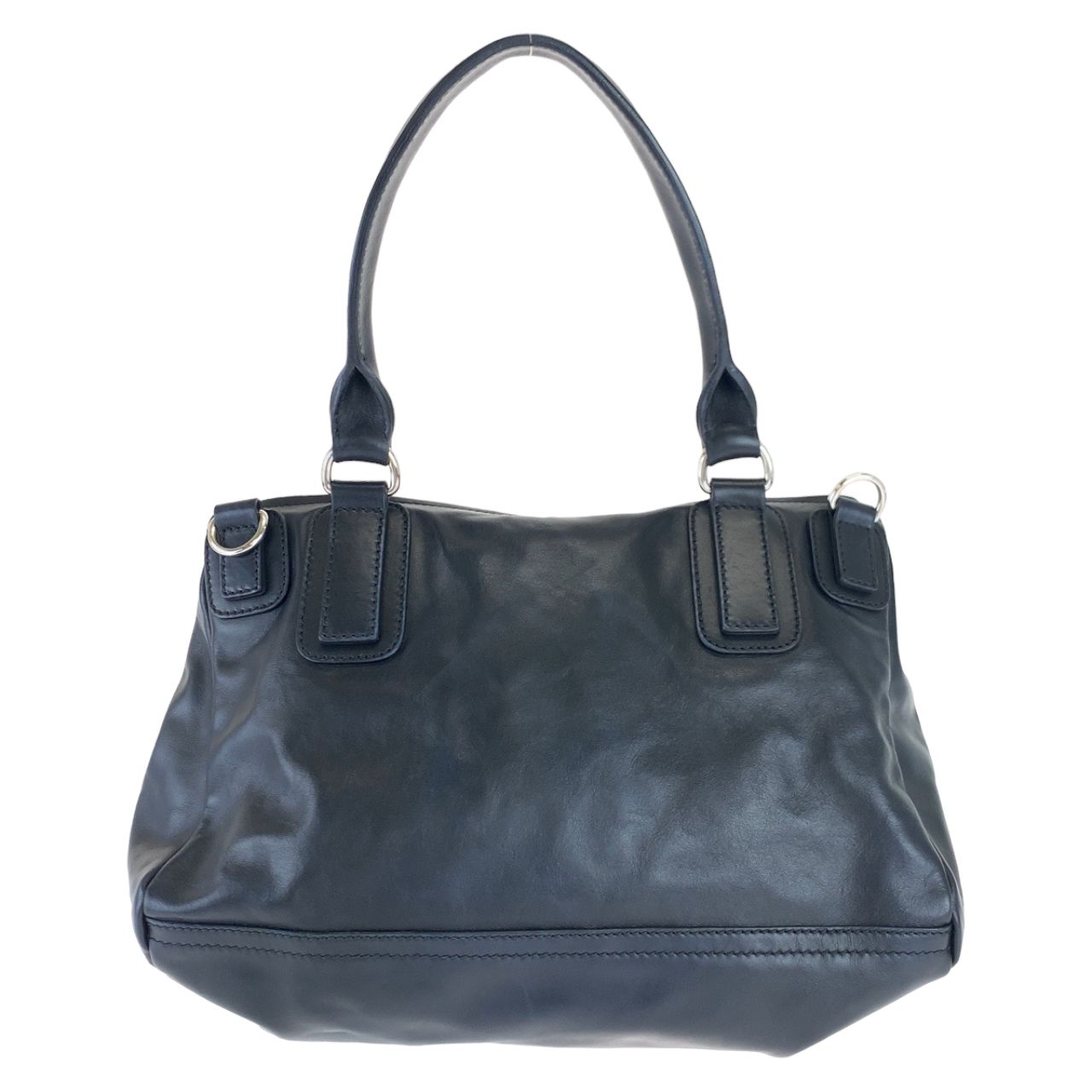 【美品】ジバンシー ハンドバッグ　ブラック Givenchy ジバンシー パンドラ ブラック 黒 シルバー金具 レザー