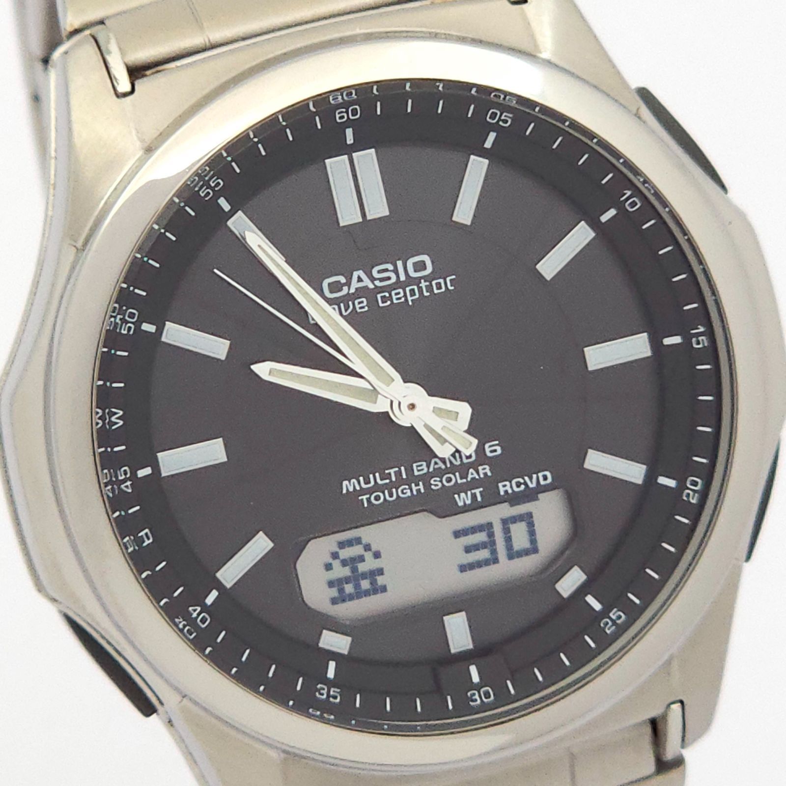 CASIO カシオ ウェーブセプター WVA-M630 ソーラー電波 動作品 黒