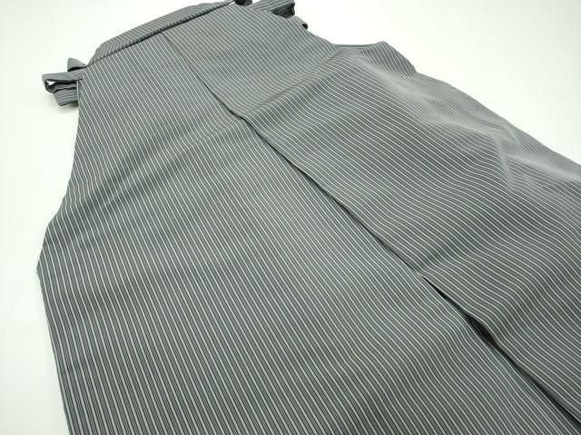 平和屋本店□極上 男性 人間国宝 甲田綏郎 精好仙台平 馬乗り袴 縞  